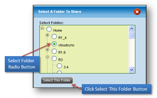 EShare-SelectALinkedFolder-Window